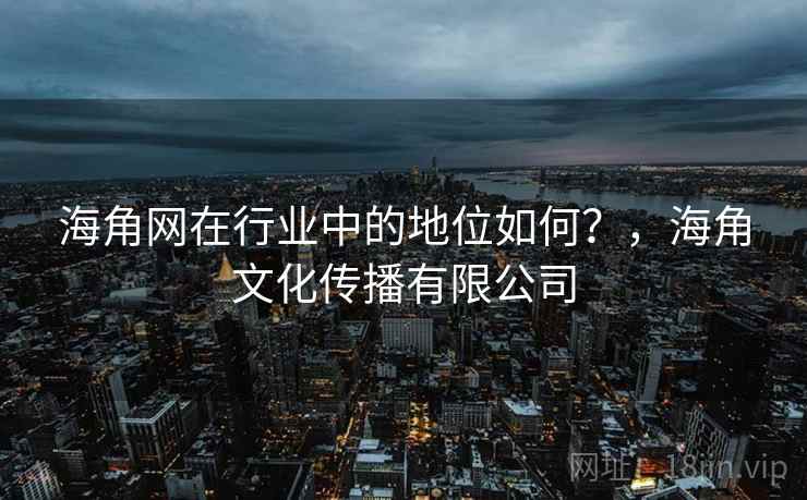 海角网在行业中的地位如何？，海角文化传播有限公司