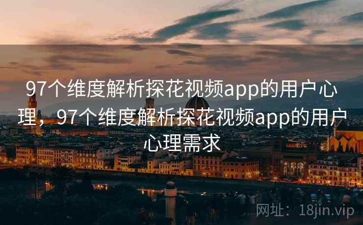 97个维度解析探花视频app的用户心理，97个维度解析探花视频app的用户心理需求