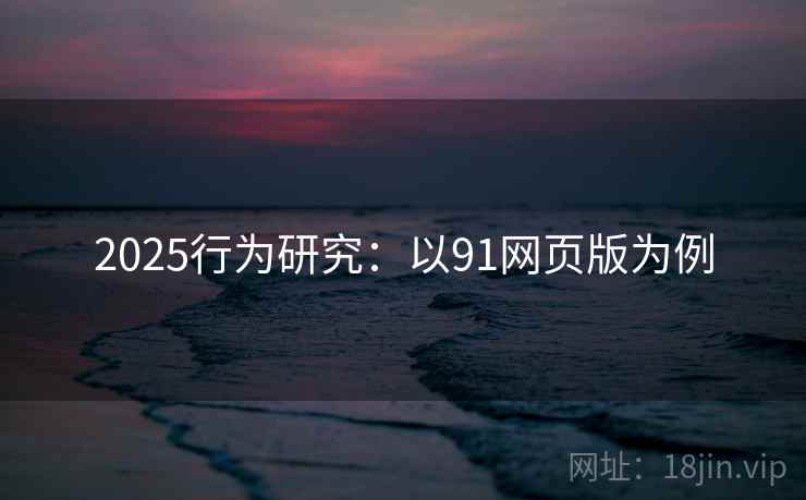 2025行为研究：以91网页版为例